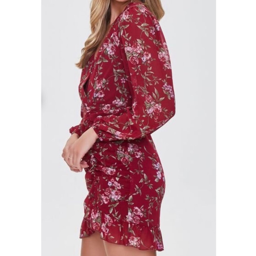 Fall Floral Dress Autumn Fashion - Picture 3 of 4